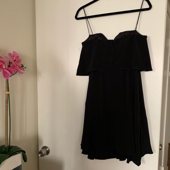 Kobi Halperin ⚫️🖤Tiered Silk Cocktail Dress🖤⚫️ - Picture 2 of 6